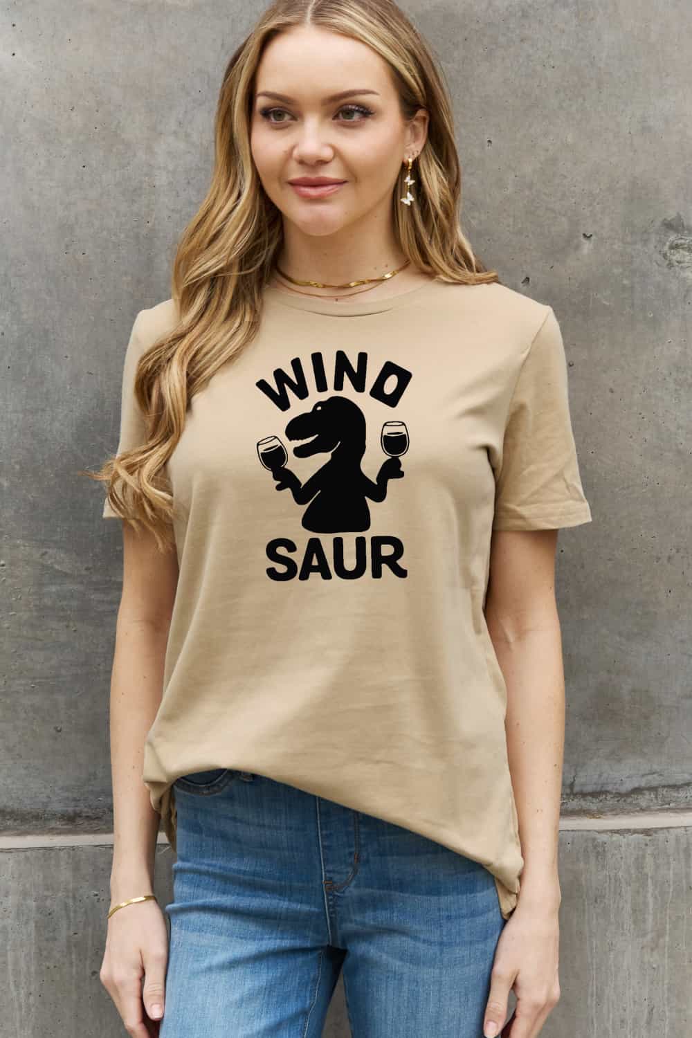 Simply Love Full Size WINOSAUR Graphic Cotton Tee