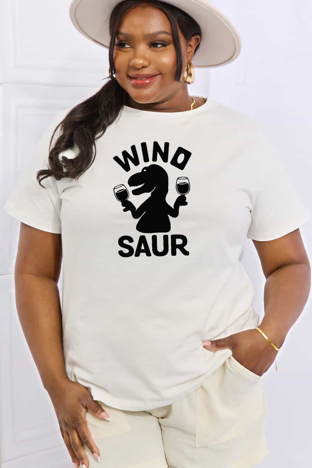 Simply Love Full Size WINOSAUR Graphic Cotton Tee