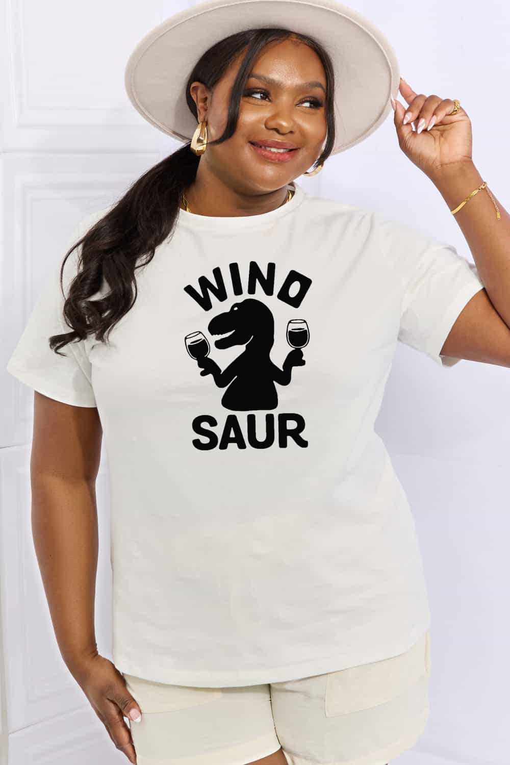 Simply Love Full Size WINOSAUR Graphic Cotton Tee