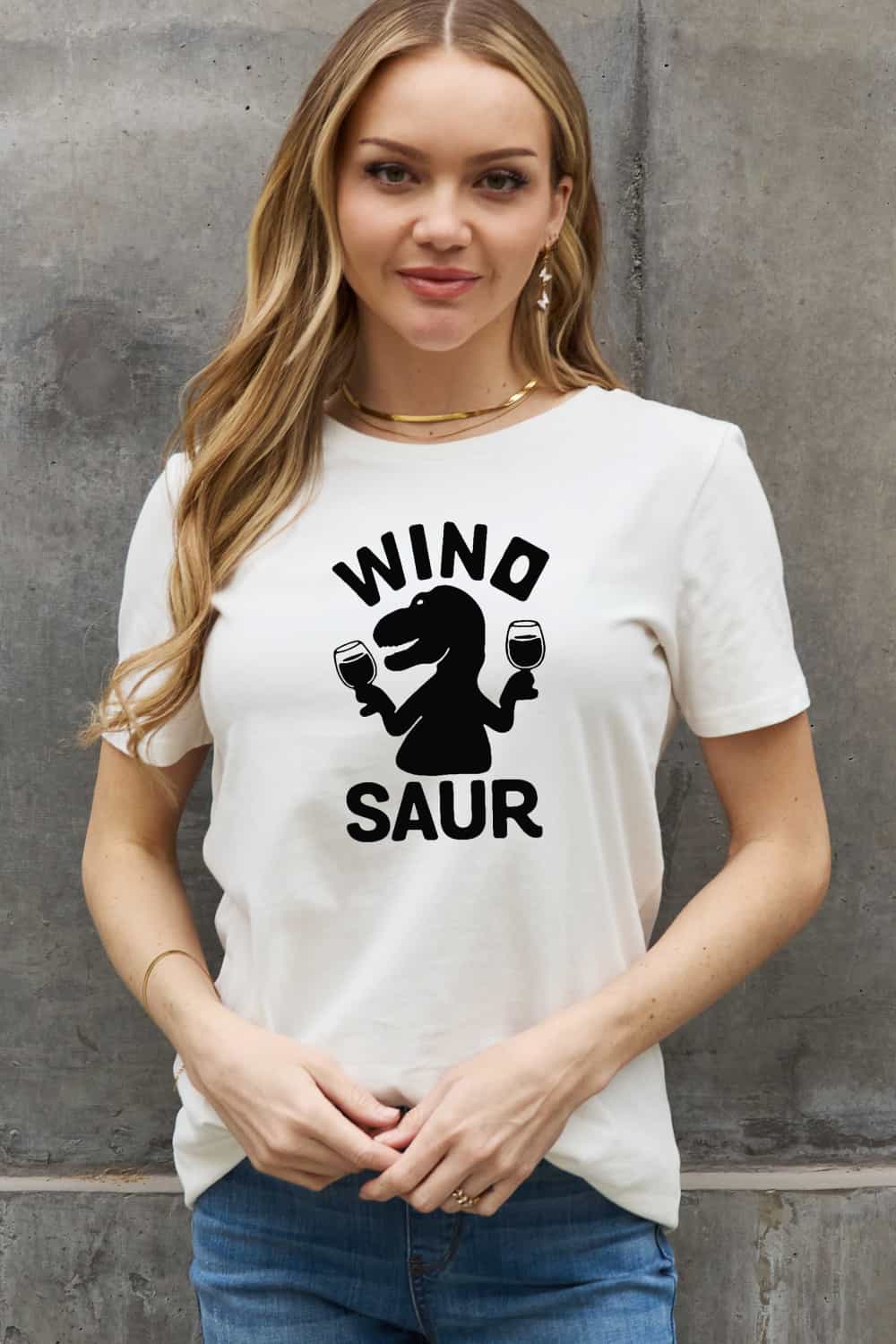 Simply Love Full Size WINOSAUR Graphic Cotton Tee