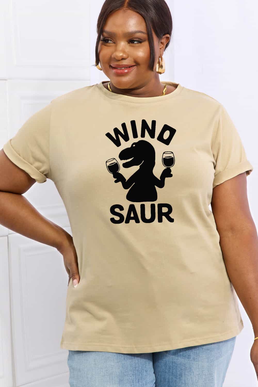 Simply Love Full Size WINOSAUR Graphic Cotton Tee