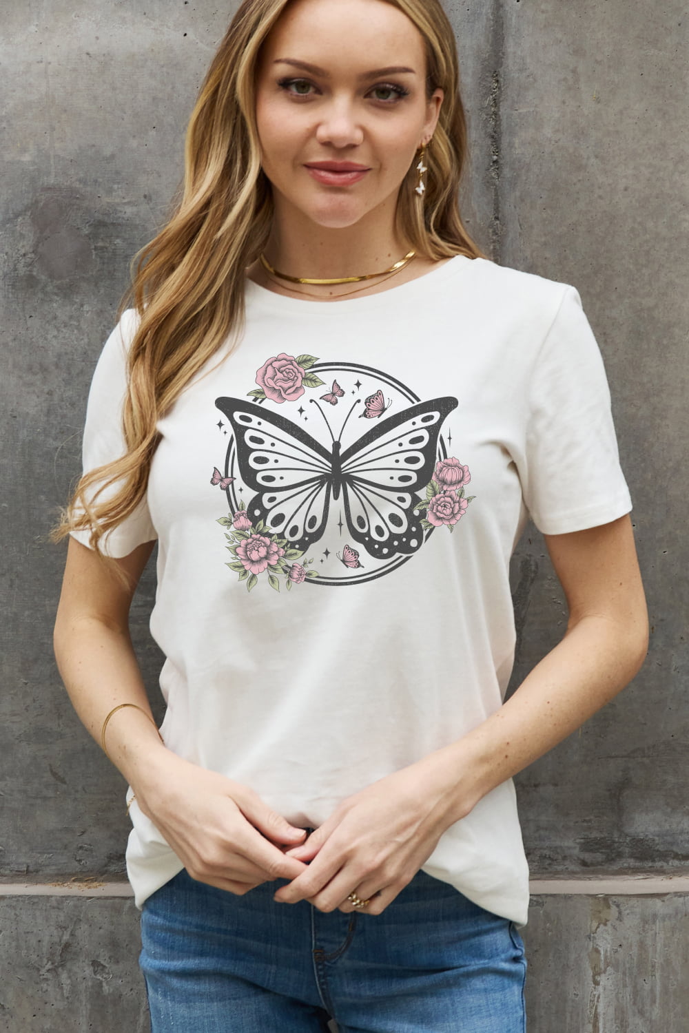 Simply Love Full Size Butterfly Graphic Cotton Tee