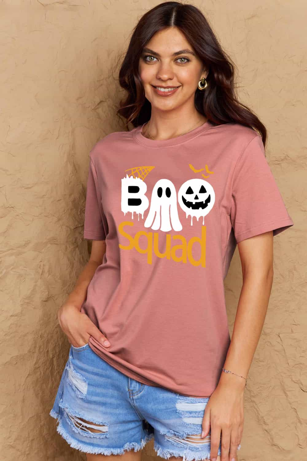 Simply Love Full Size BOO SQUAD Graphic Cotton Tee