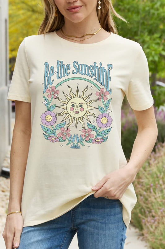 Simply Love BE THE SUNSHINE Graphic Cotton Tee