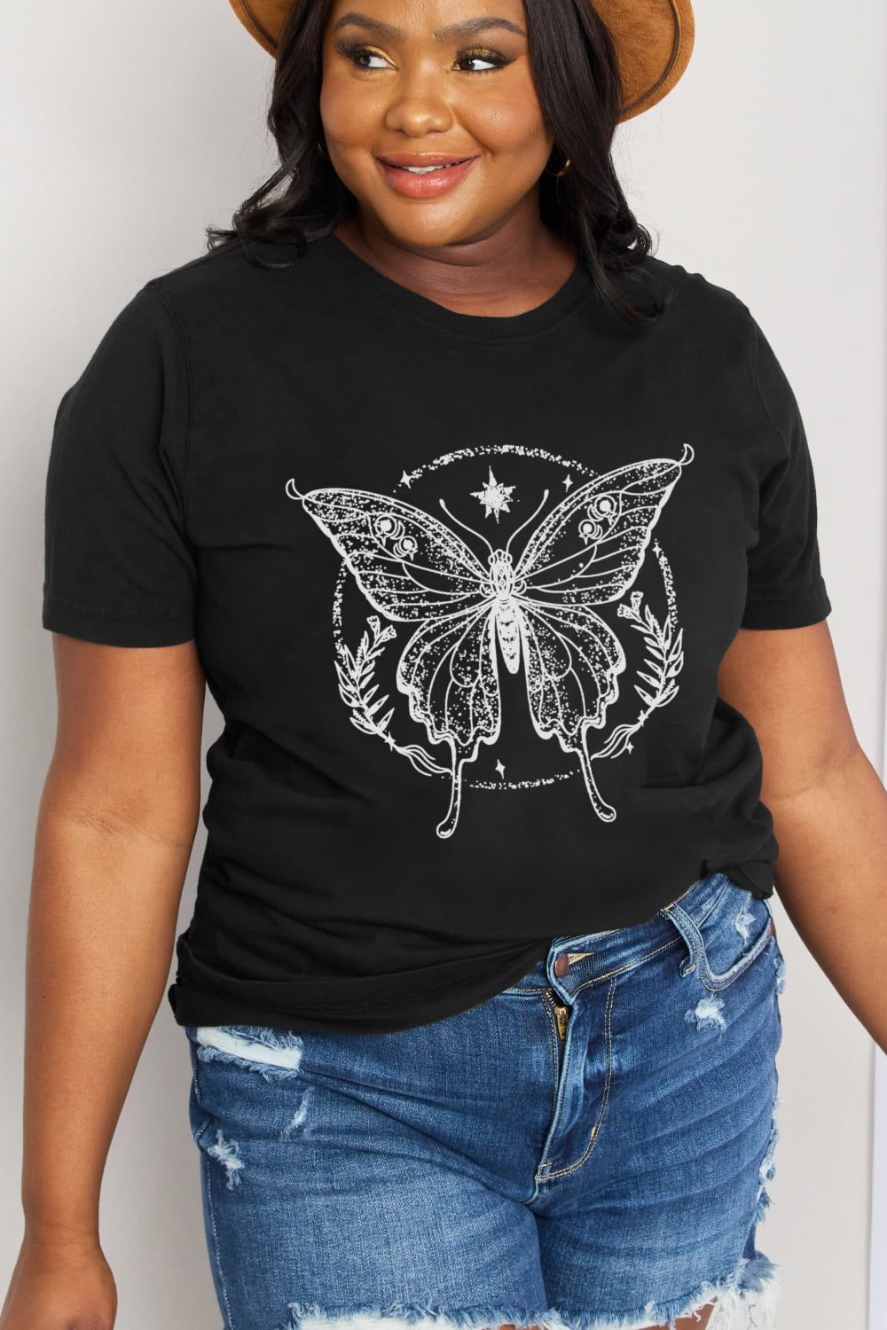 Simply Love Full Size Butterfly Graphic Cotton Tee