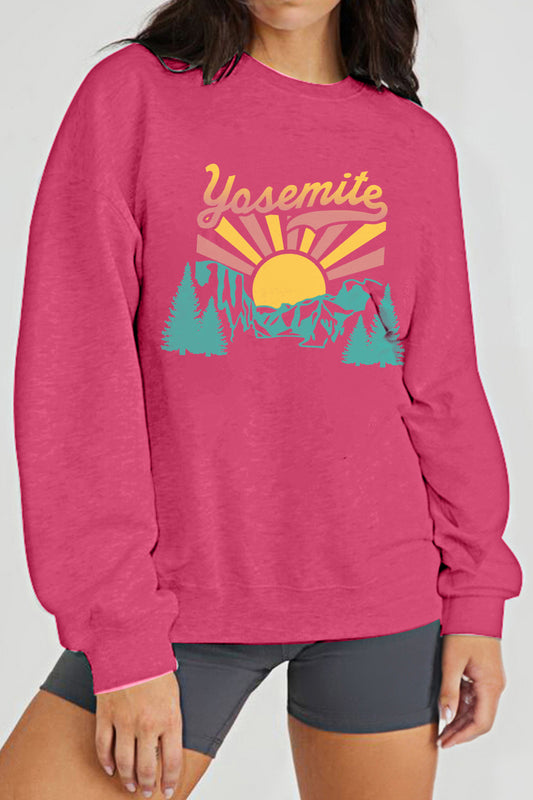 Simply Love Full Size YOSEMITE Graphic Sweatshirt