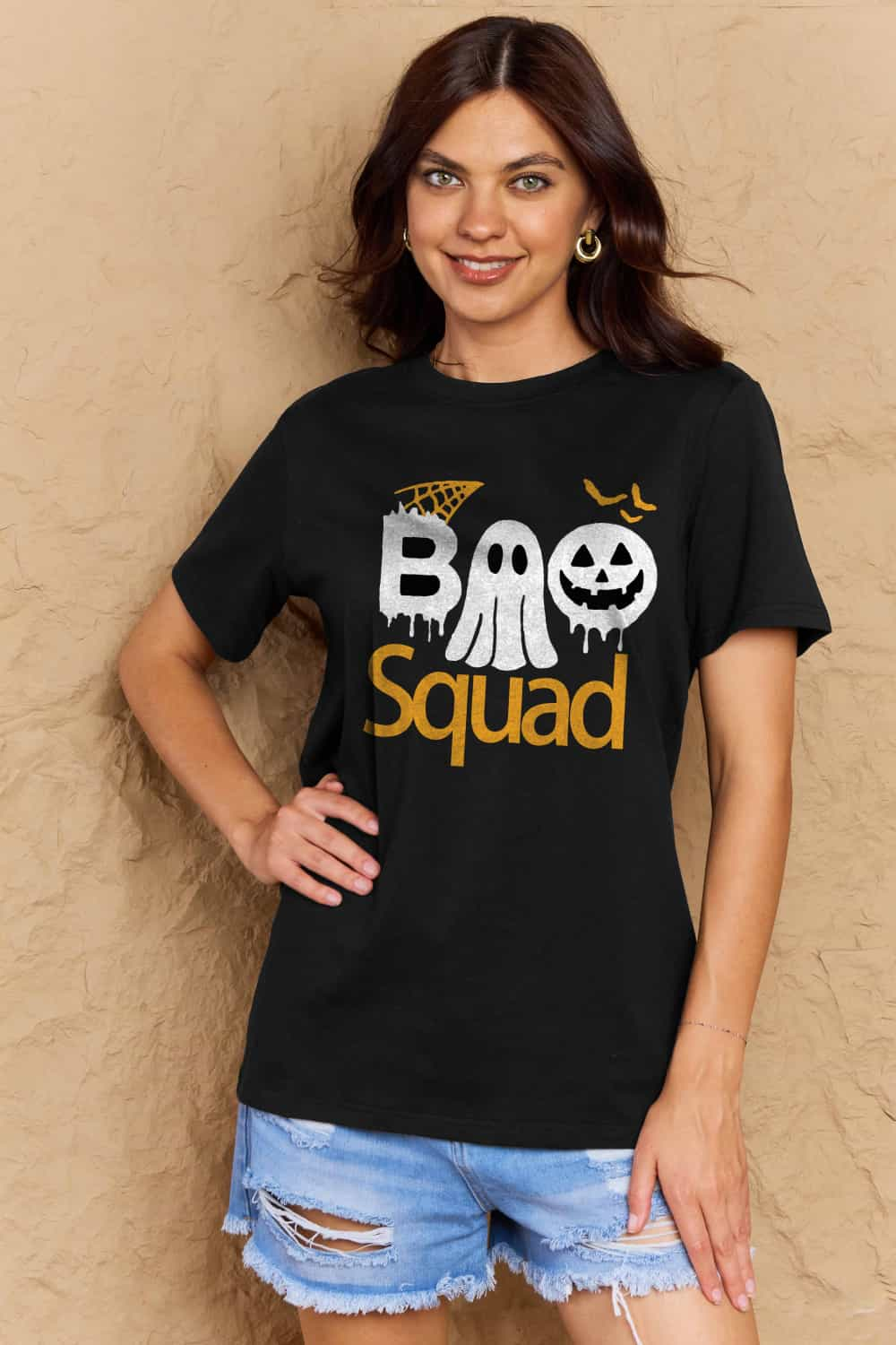 Simply Love Full Size BOO SQUAD Graphic Cotton Tee