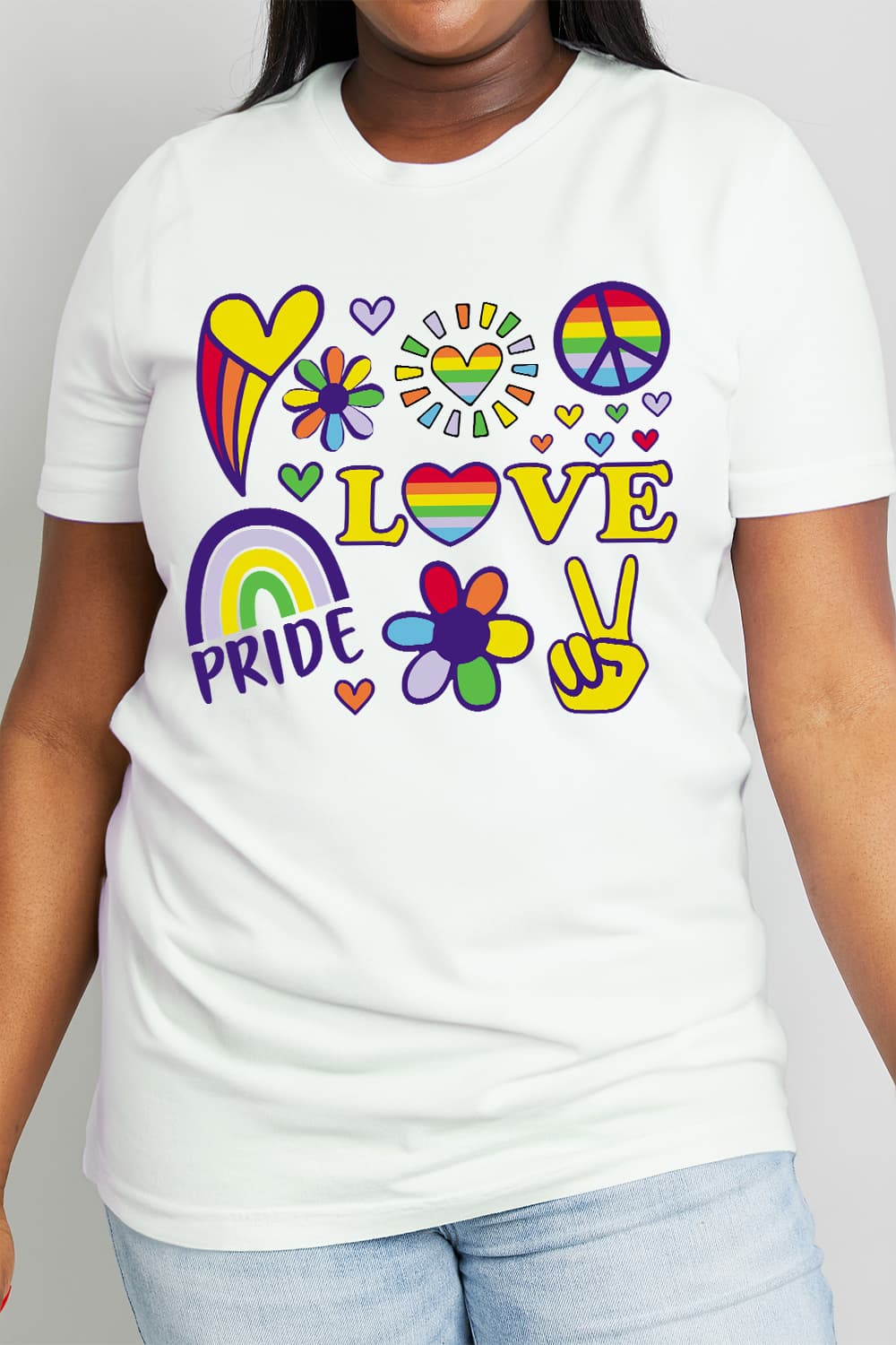 Simply Love Full Size LOVE PRIDE Graphic Cotton Tee